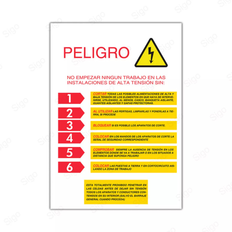 Rótulo de Peligro - Peligro| Cod. PEL - 1