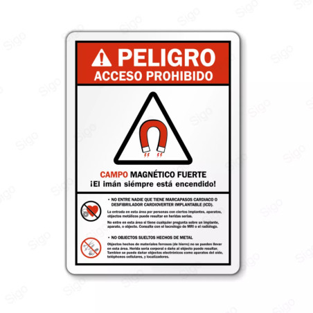 Rótulo de Peligro - Peligro Acceso Prohibido | Cod. PEL - 2