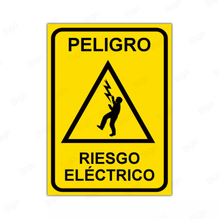 Rótulo de Peligro - Peligro riesgo eléctrico | Cod. PEL - 3