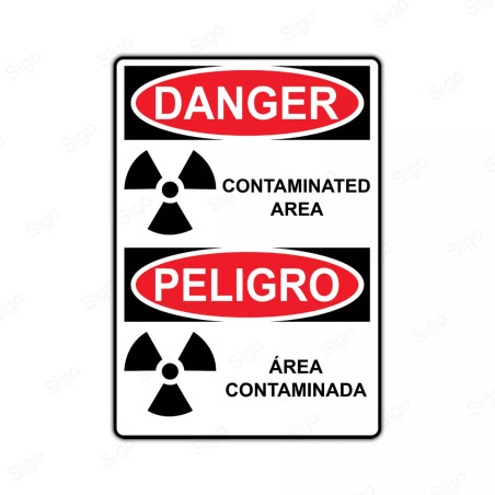 Rótulo de Peligro - Área contaminada | Cod. PEL - 14