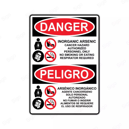 Rótulo de Peligro - Arsénico inorgánico| Cod. PEL - 15