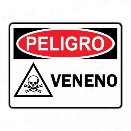 Rótulo de Peligro - Veneno | Cod. PEL - 16