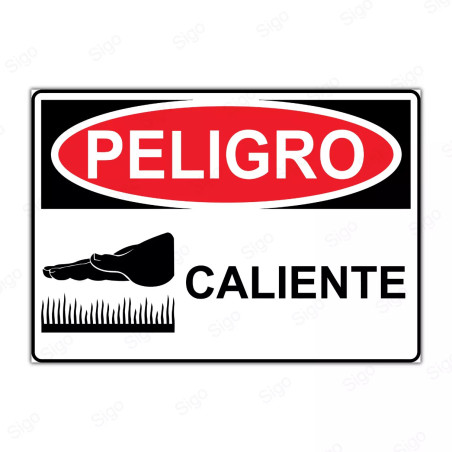 Rótulo de Peligro - Caliente | Cod. PEL - 24