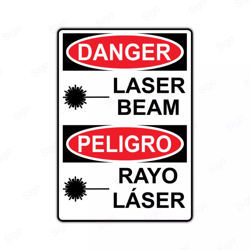 Rótulo de Peligro - Rayo laser | Cod. PEL - 27