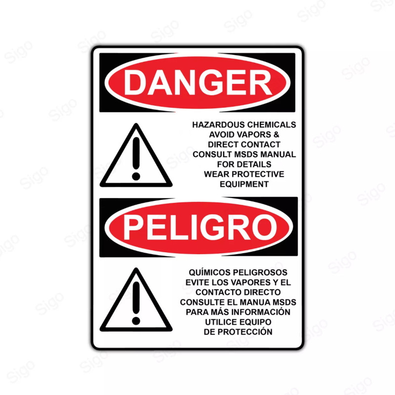 Rótulo de Peligro - Químicos peligrosos | Cod. PEL - 36