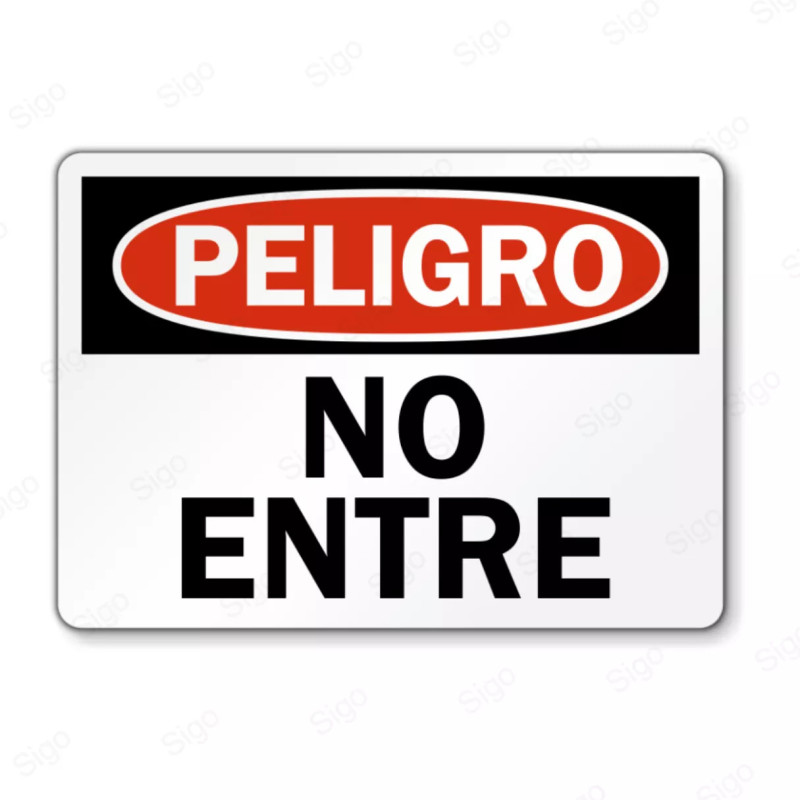 Rótulo de Peligro - No entre  | Cod. PEL - 66