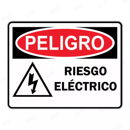 Rótulo de Peligro - Riesgo eléctrico  | Cod. PEL - 64