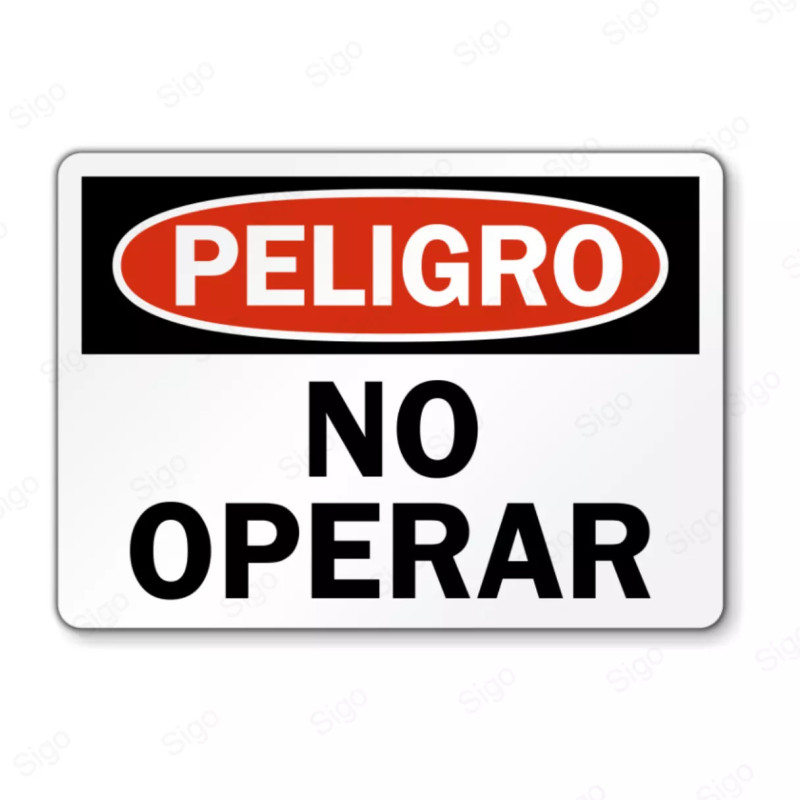 Rótulo de Peligro - No operar | Cod. PEL - 78