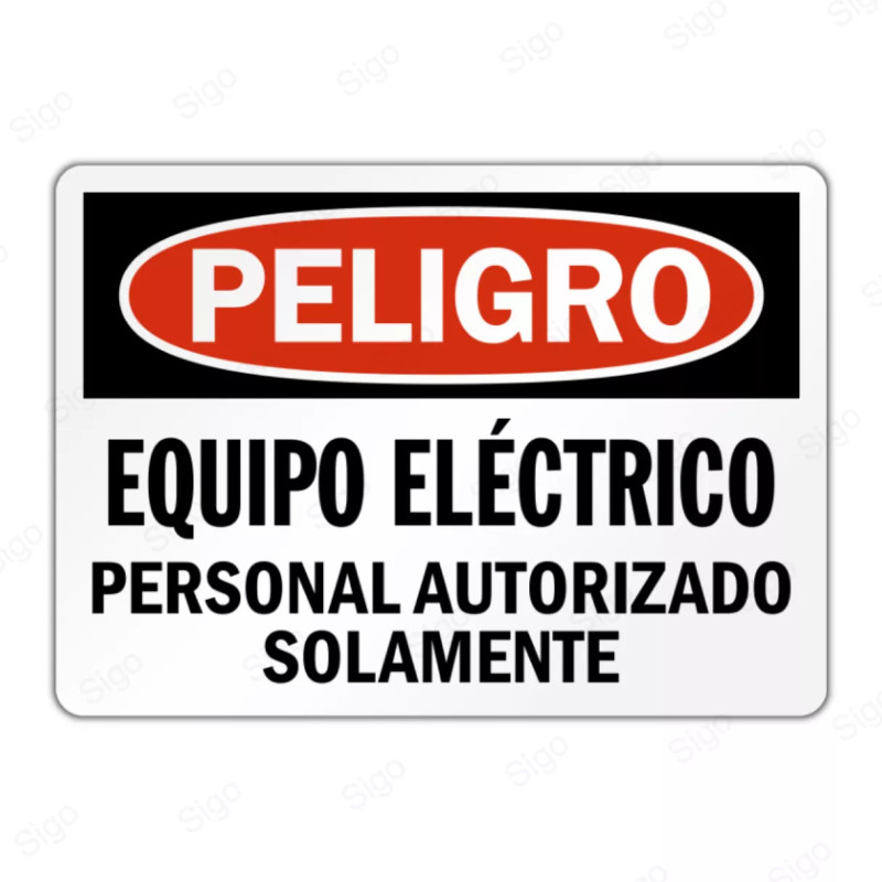Rótulo de Peligro - Equipo eléctrico| Cod. PEL - 80