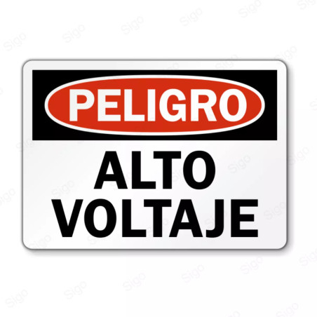 Rótulo de Peligro - Alto voltaje | Cod. PEL - 96