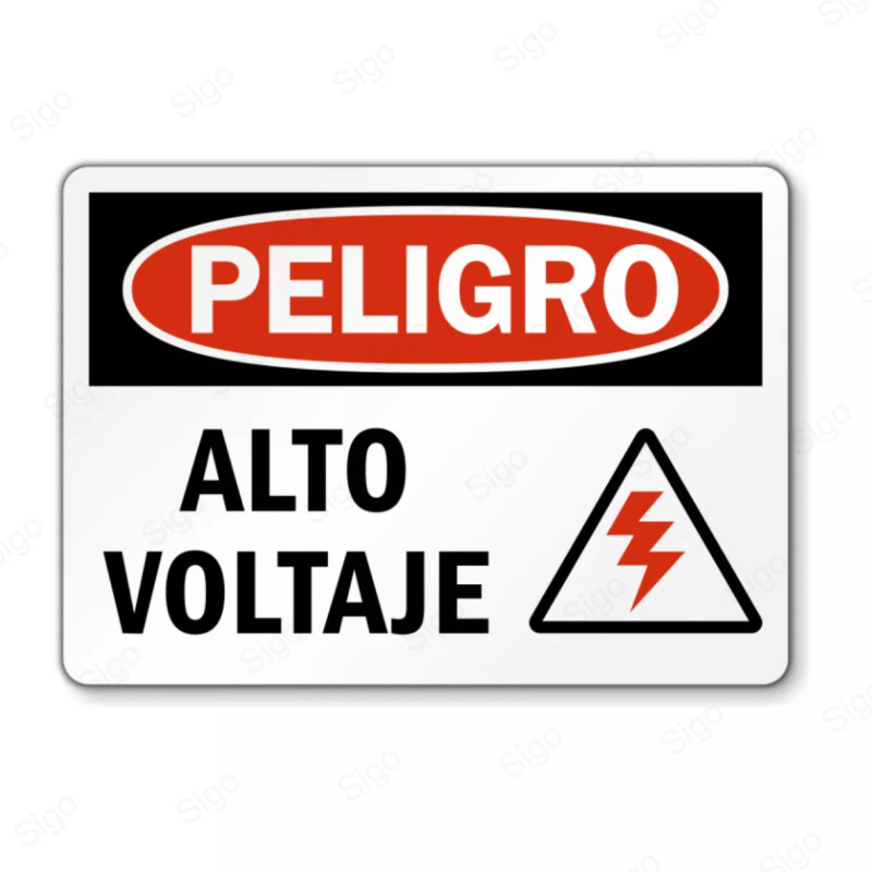 Rótulo de Peligro - Alto voltaje | Cod. PEL - 97