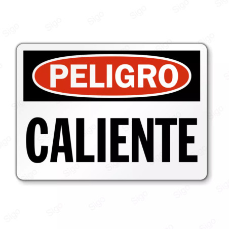 Rótulo de Peligro - Caliente | Cod. PEL - 108