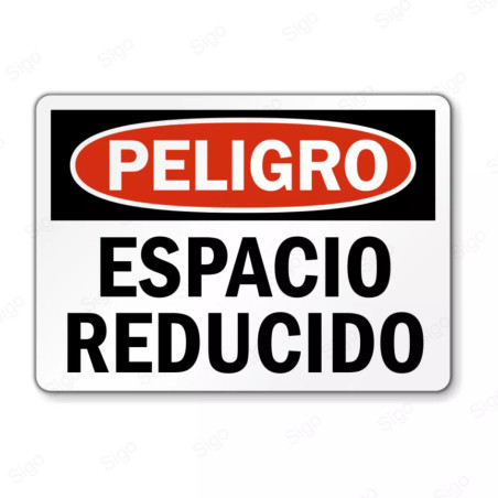Rótulo de Peligro - Espacio Reducido | Cod. PEL - 109