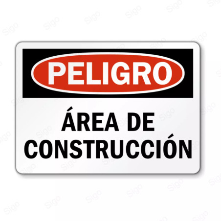 Rótulo de Peligro - Area de Construcción | Cod. PEL - 111