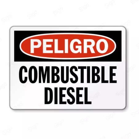 Rótulo de Peligro - Combustible Diesel | Cod. PEL - 112