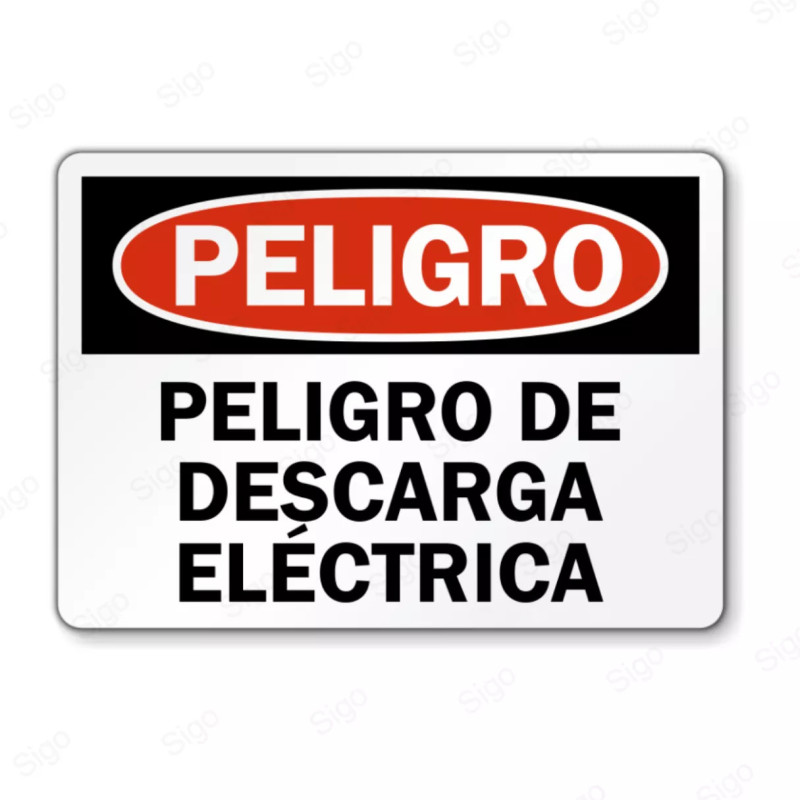 Rótulo de Peligro - Peligro de Descarga Electrica | Cod. PEL - 113
