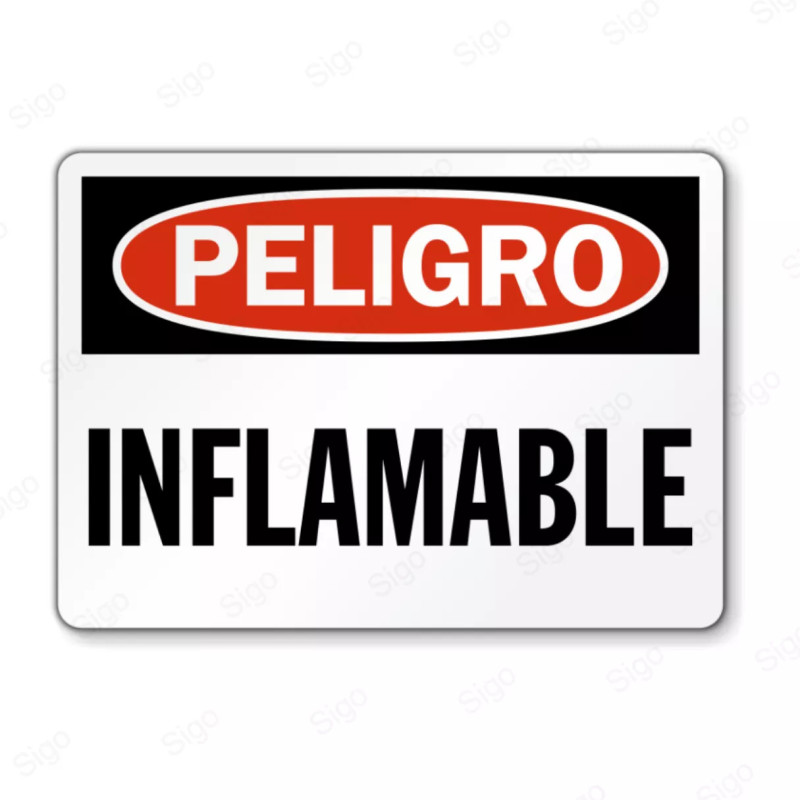 Rótulo de Peligro - Inflamable | Cod. PEL - 115