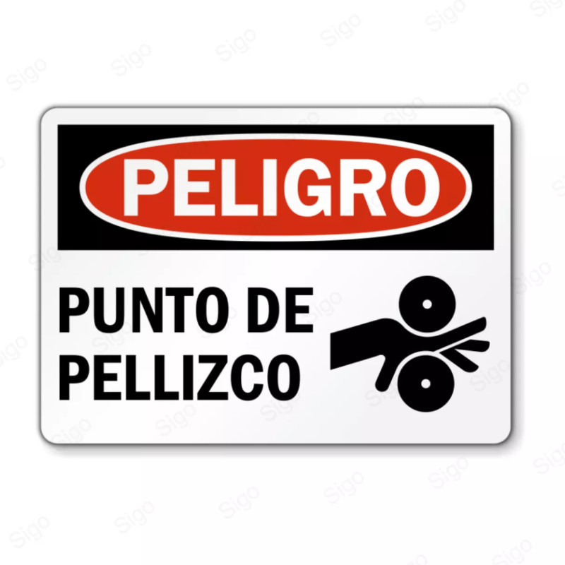 Rótulo de Peligro - Punto de Pellizco | Cod. PEL - 120
