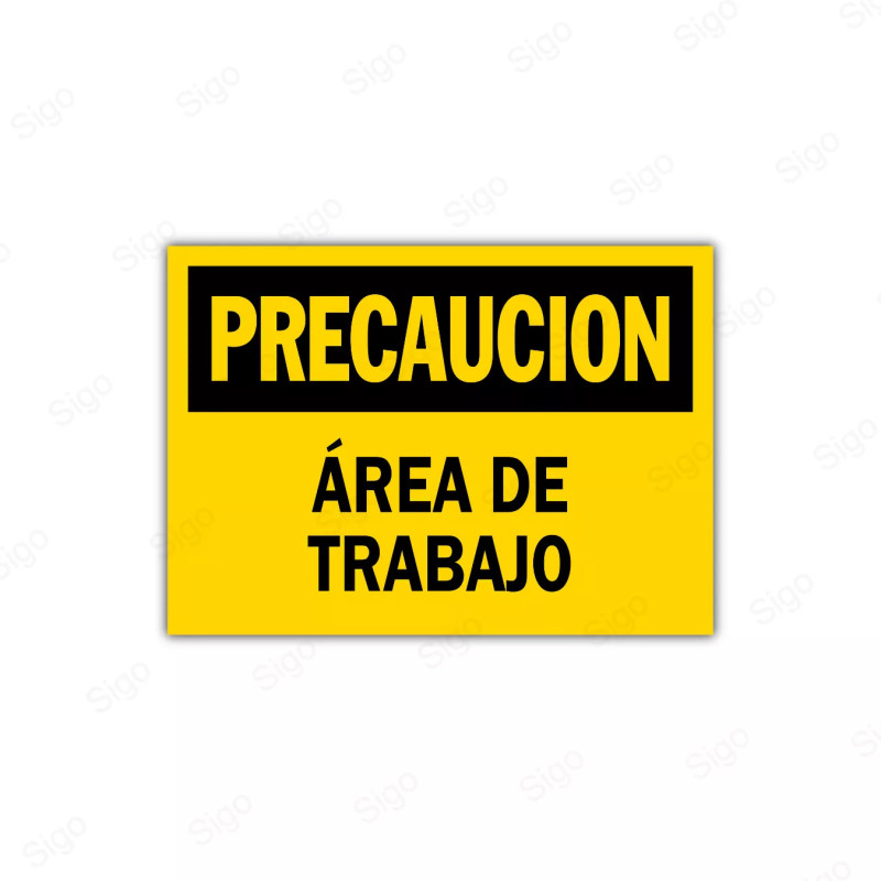 Rótulo de Precaución - Área de Trabajo | Cod. PRE - 1
