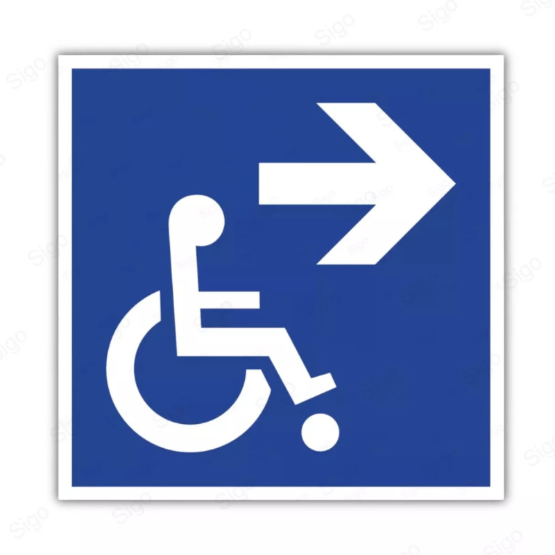 Rótulo de Accesibilidad - Discapacitados Derecha | Cod. DIS - 2
