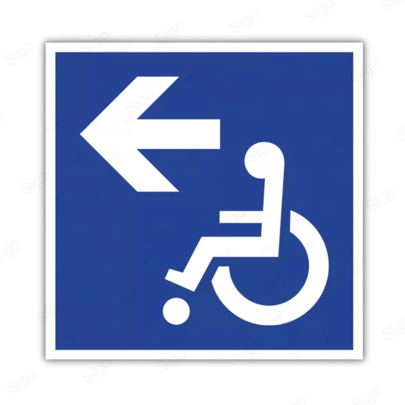 Rótulo de Accesibilidad - Discapacitados Izquierda | Cod. DIS - 3