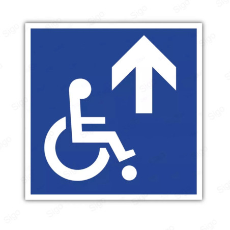 Rótulo de Accesibilidad - Discapacitados Recto / Arriba| Cod. DIS - 8