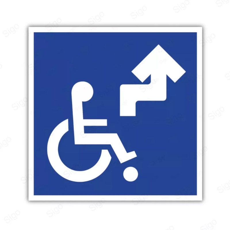 Rótulo de Accesibilidad - Discapacitados Ruta Derecha| Cod. DIS - 10