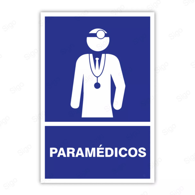 Rótulo Informativo - Paramédicos | Cod. SI - 06