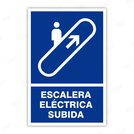 Rótulo Informativos - Escalera Eléctrica Subida | Cod. SI - 15