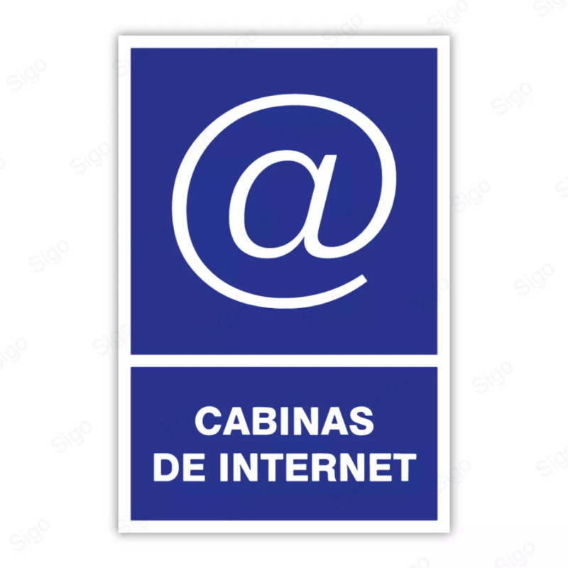 Rótulo Informativos - Cabinas de Internet | Cod. SI - 25