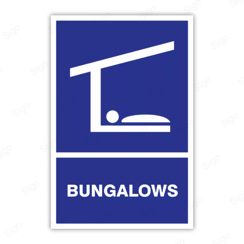 Rótulo Informativos - Bungalows | Cod. SI - 37