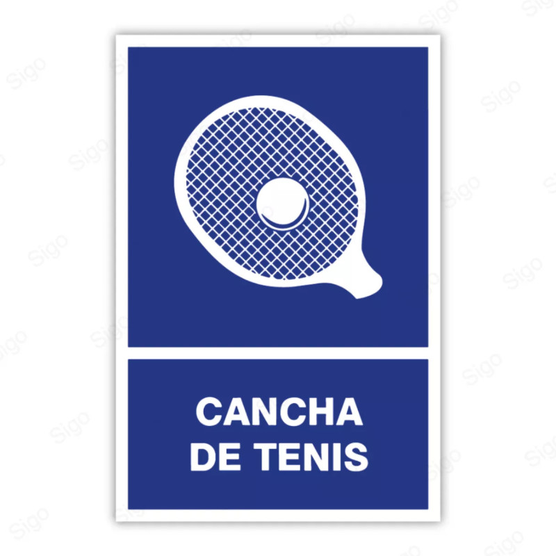 Rótulo Informativo - Cancha de Tenis | Cod. SI - 46
