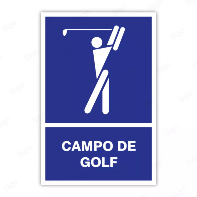 Rótulo Informativo - Campo de Golf | Cod. SI - 48
