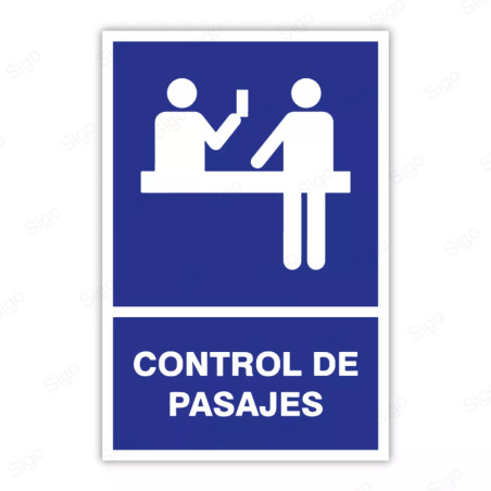 Rótulo Informativo - Control de Pasajes | Cod. SI - 57