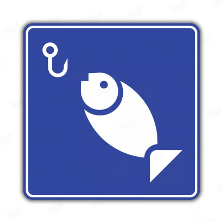 Rótulo Vial Turistico - Pesca | Cod. SIT -  43