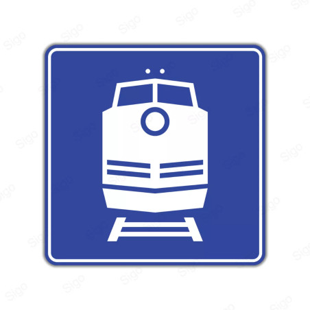 ‣ Rótulo Vial De Servicio - Estación Ferroviaria | Cod. SIS -  10 | Sigo