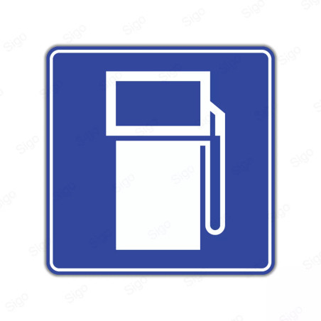‣ Rótulo Vial De Servicio - Gasolinera | Cod. SIS -  11 | Sigo