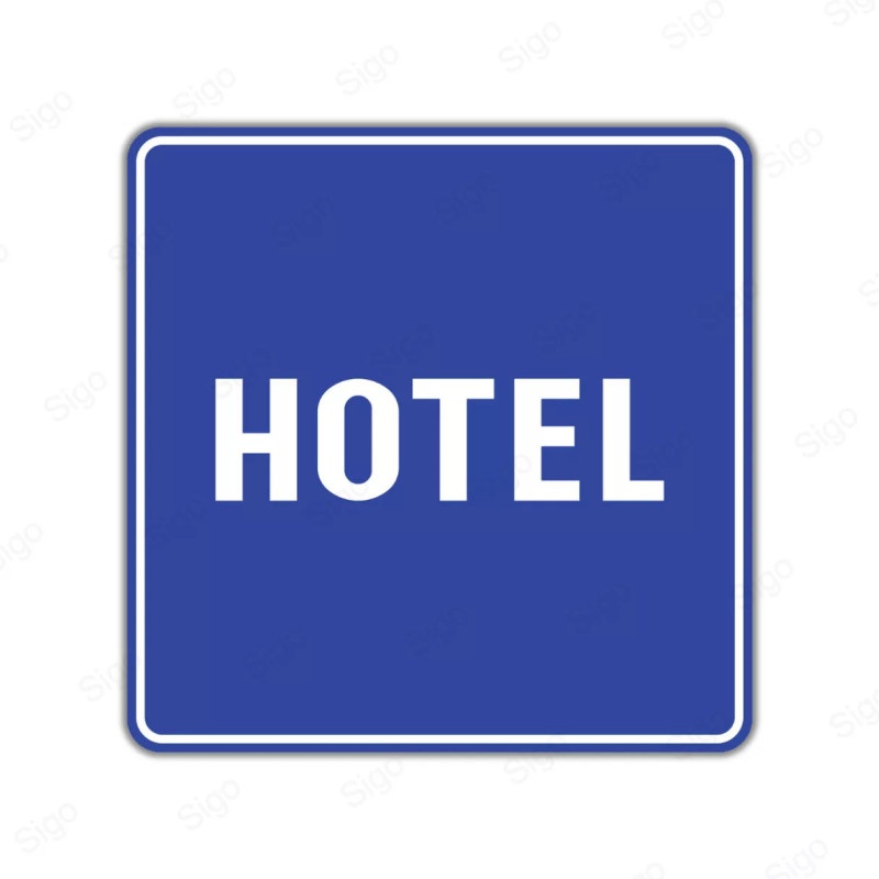 ‣ Rótulo Vial De Servicio - Hotel | Cod. SIS -  13 | Sigo