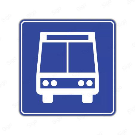 ‣ Rótulo Vial De Servicio - Parada De Autobus | Cod. SIS -  19 | Sigo