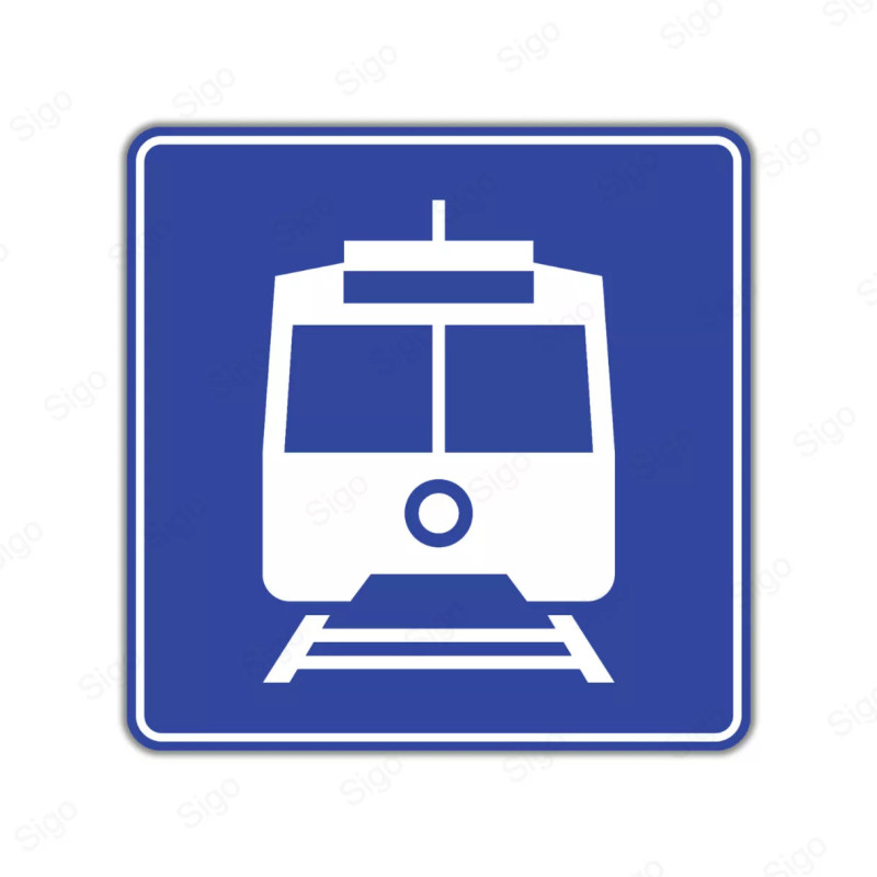 ‣ Rótulo Vial De Servicio - Parada de Metro | Cod. SIS -  20 | Sigo