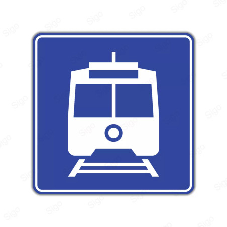 ‣ Rótulo Vial De Servicio - Parada de Metro | Cod. SIS -  20 | Sigo
