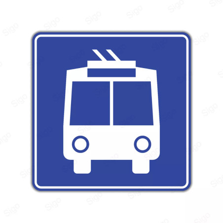 ‣ Rótulo Vial De Servicio - Parada Metro Riel | Cod. SIS -  21 | Sigo