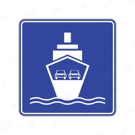 ‣ Rótulo Vial De Servicio - Transbordador | Cod. SIS -  27 | Sigo