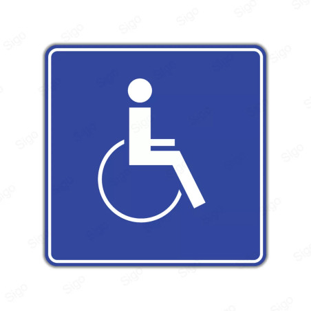 ‣ Rótulo Vial De Servicio - Instalaciones Para Personas Con Discapacidad | Cod. SIS -  51 | Sigo