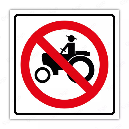 Rótulo Vial Reglamentario - Prohibido Tractores | Cod. SR - 29