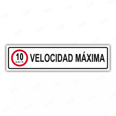 Rótulo Vial Reglamentario - Velocidad Máxima | Cod. SR -41