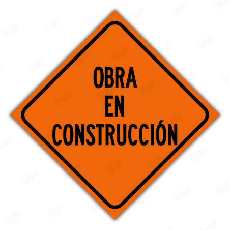 Rótulo Vial Obras y Mantenimiento - Obra en Construcción | Cod. SDO - 01