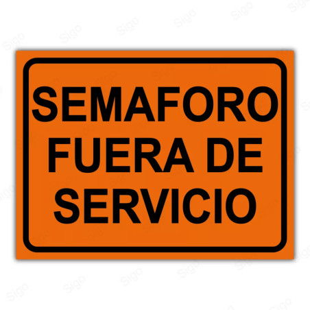 Rótulo Vial Obras y Mantenimiento - Semaforo Fuera de Servicio | Cod. SDO - 20