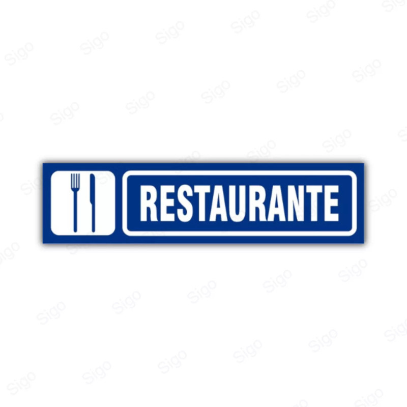 Rótulo Identificación de Ambientes - Restaurante |Cod. SIA - 12