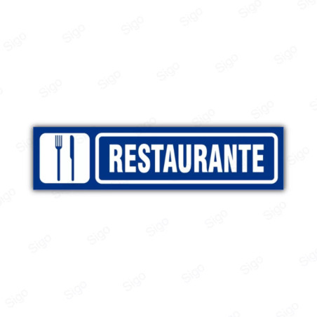 Rótulo Identificación de Ambientes - Restaurante |Cod. SIA - 12